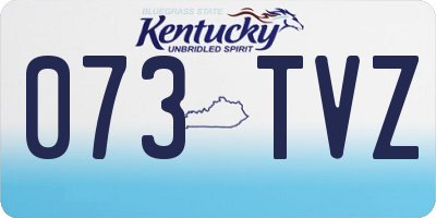 KY license plate 073TVZ