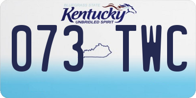 KY license plate 073TWC