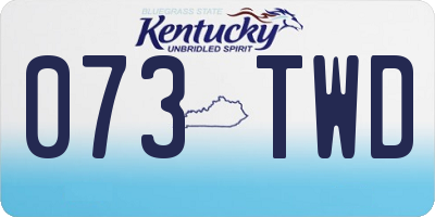 KY license plate 073TWD