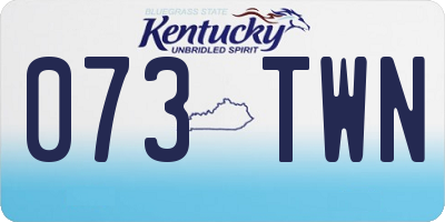 KY license plate 073TWN