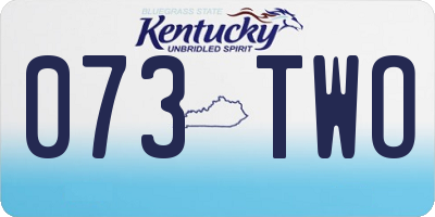 KY license plate 073TWO