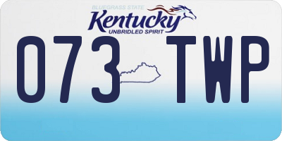 KY license plate 073TWP