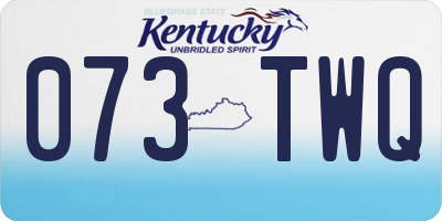 KY license plate 073TWQ