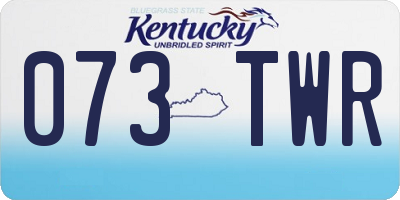 KY license plate 073TWR