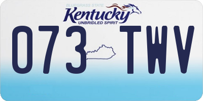 KY license plate 073TWV