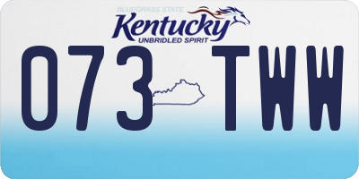KY license plate 073TWW