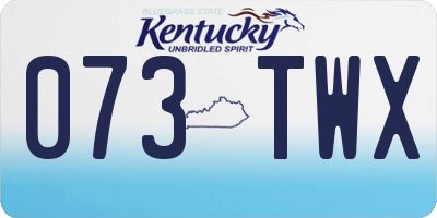 KY license plate 073TWX