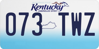 KY license plate 073TWZ