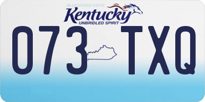 KY license plate 073TXQ