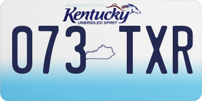 KY license plate 073TXR