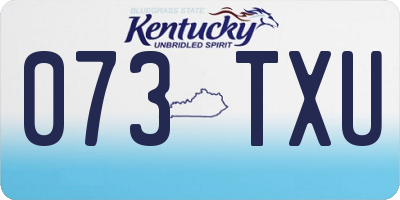 KY license plate 073TXU