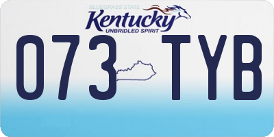 KY license plate 073TYB