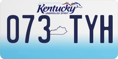 KY license plate 073TYH