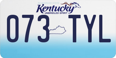 KY license plate 073TYL