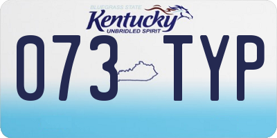 KY license plate 073TYP