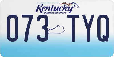 KY license plate 073TYQ