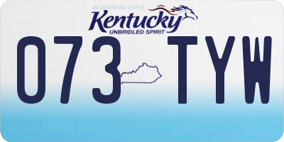 KY license plate 073TYW