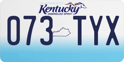 KY license plate 073TYX