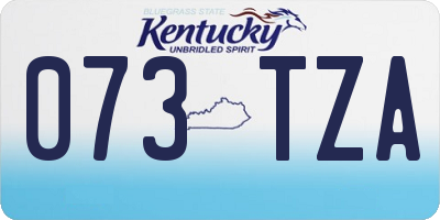 KY license plate 073TZA
