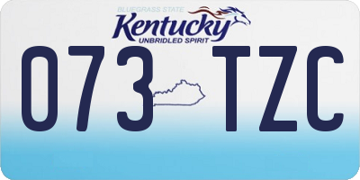 KY license plate 073TZC