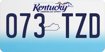KY license plate 073TZD