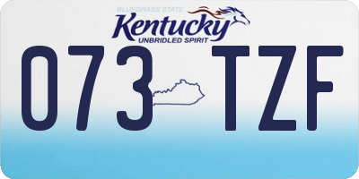 KY license plate 073TZF