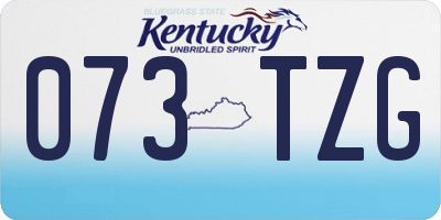 KY license plate 073TZG