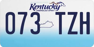 KY license plate 073TZH