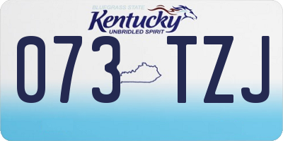 KY license plate 073TZJ