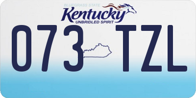 KY license plate 073TZL