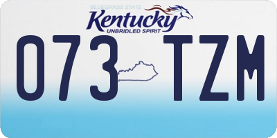 KY license plate 073TZM
