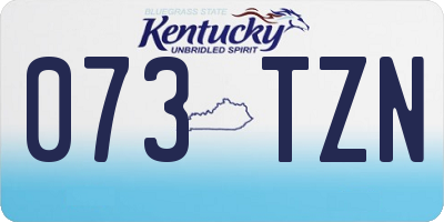 KY license plate 073TZN