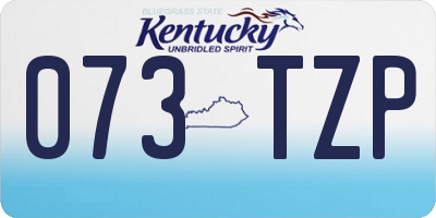 KY license plate 073TZP