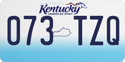 KY license plate 073TZQ