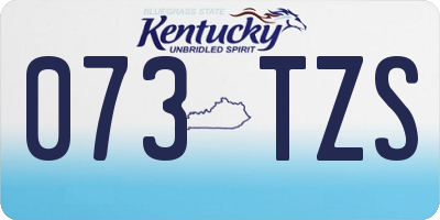 KY license plate 073TZS