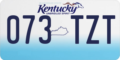 KY license plate 073TZT