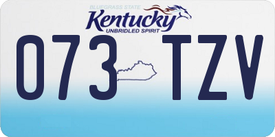 KY license plate 073TZV