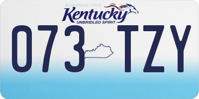 KY license plate 073TZY