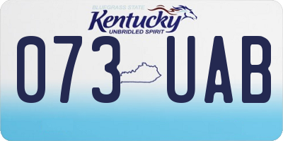 KY license plate 073UAB