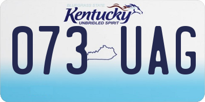 KY license plate 073UAG