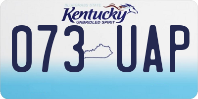 KY license plate 073UAP