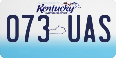 KY license plate 073UAS