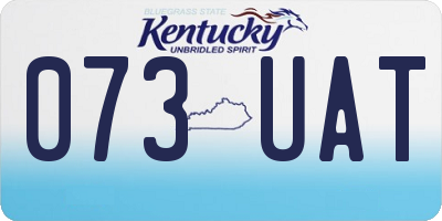 KY license plate 073UAT