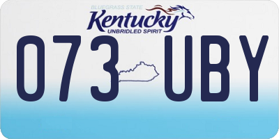KY license plate 073UBY