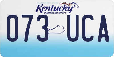 KY license plate 073UCA