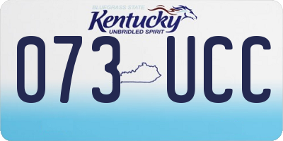 KY license plate 073UCC