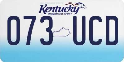 KY license plate 073UCD