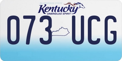 KY license plate 073UCG