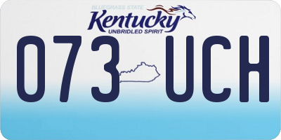 KY license plate 073UCH