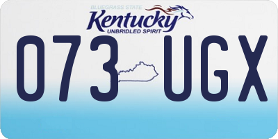 KY license plate 073UGX